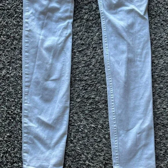 Y2K Hollister Jeans Womens 27 White High Rise Skinny Ripped Jeans - Picture 7 of 8